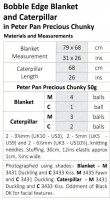 Knitting Pattern - Peter Pan P1302 - Precious Chunky - Bobble Edge Blanket and Caterpillar
